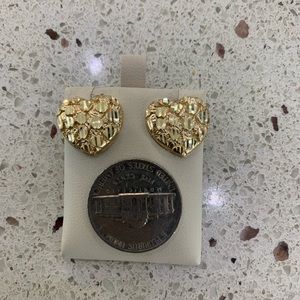 Nugget Bubble Heart Earrings